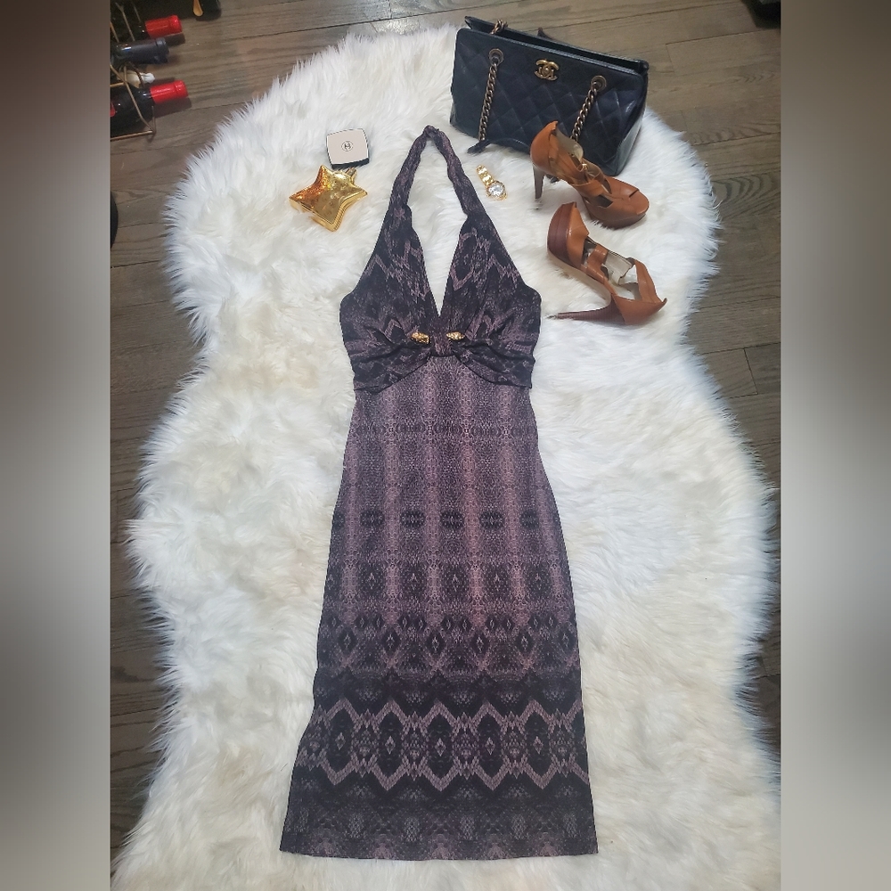 Roberto Cavalli size 42 snakeskin dress